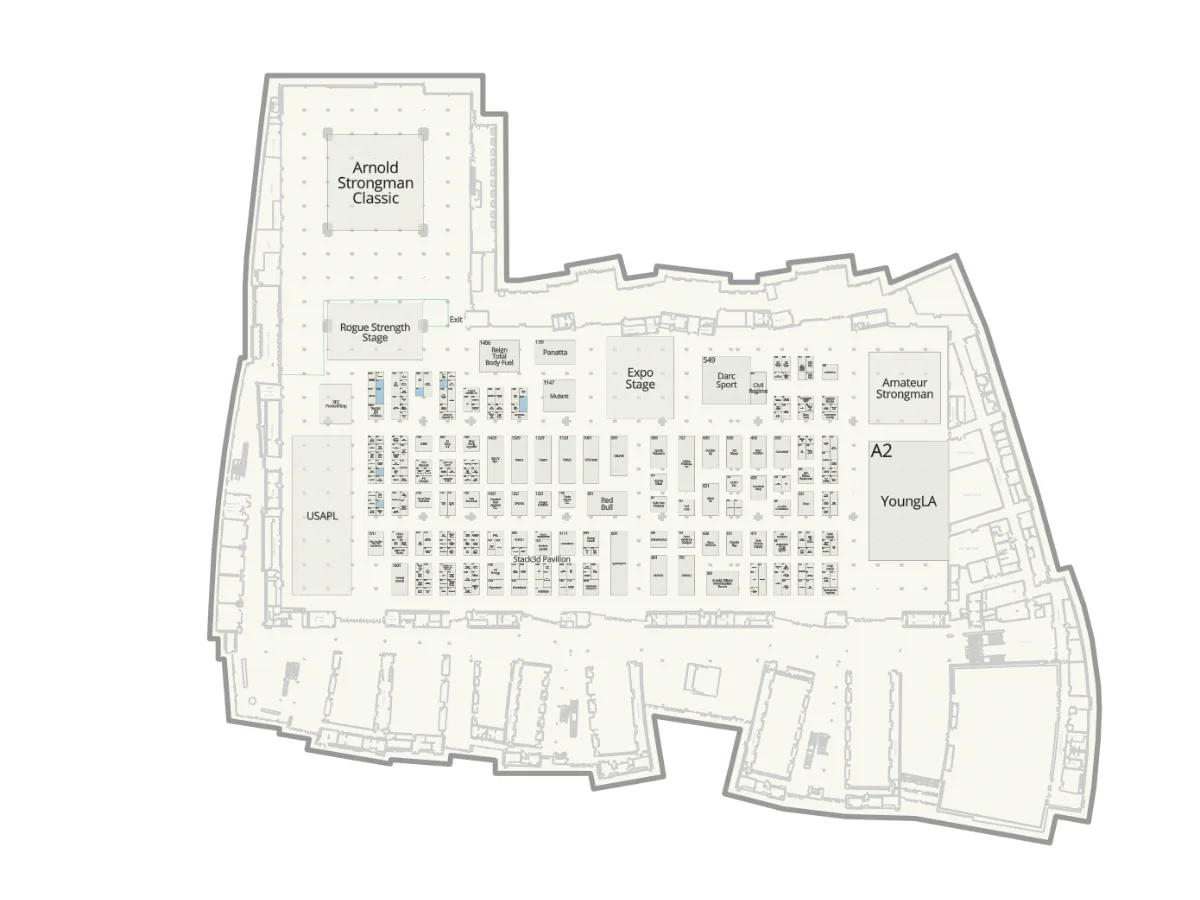 The floor plan for the Arnold Expo 2026